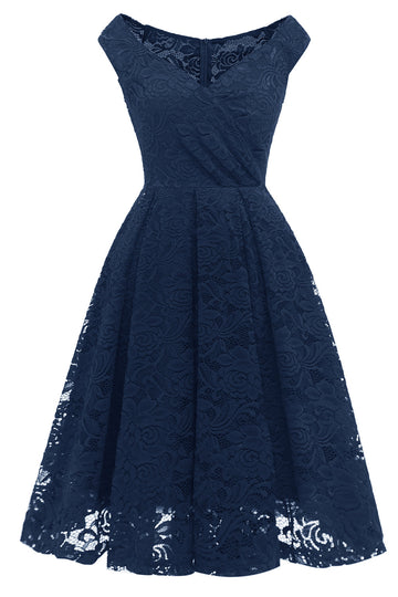 Vestido de encaje vintage de línea A